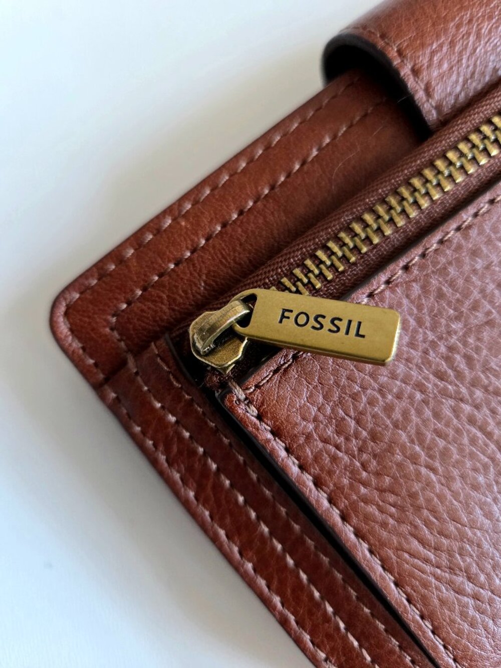 Fossil Light Brown Leather Wallet